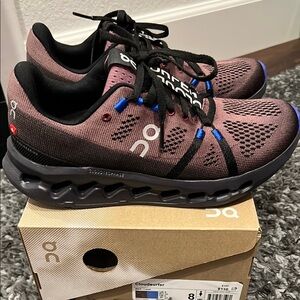 On Cloud Surfer Women’s Sz 8
Black and Cobalt
Brand new with with box